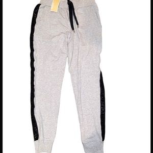 Michael Kors Grey Sweatpants w/ MK logo running down side Size small with tags